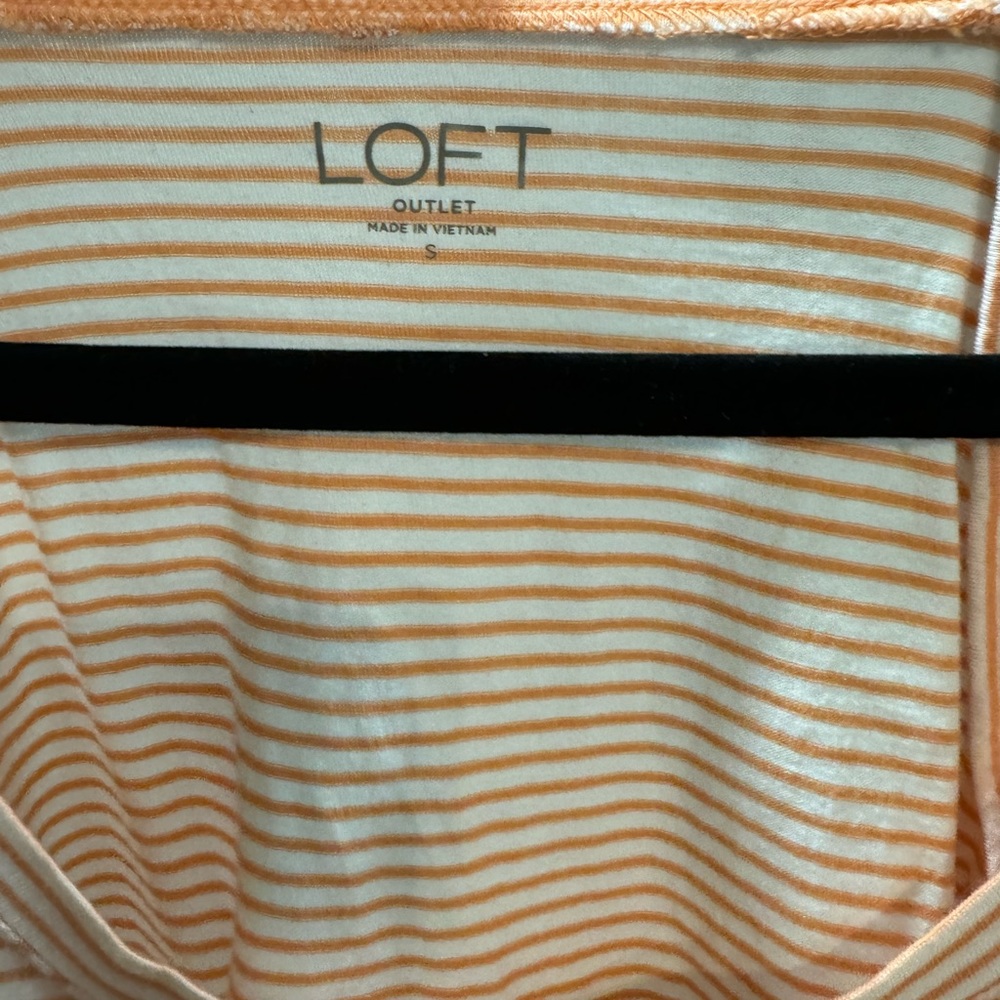 Small Loft Orange and White Shirt - Picture 3 of 3